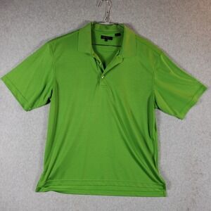 Monterey Club Men's XL‎ Lime Green Performance Golf Polo Shirt Moisture Wicking